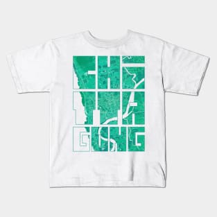 Chittagong, Bangladesh City Map Typography - Watercolor Kids T-Shirt